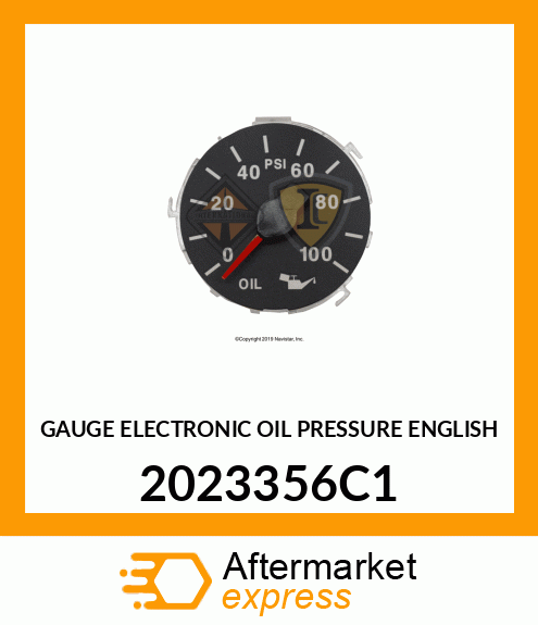 GAUGE ELECTRONIC OIL PRESSURE ENGLISH 2023356C1