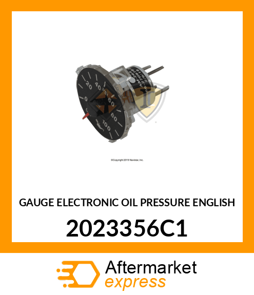 GAUGE ELECTRONIC OIL PRESSURE ENGLISH 2023356C1