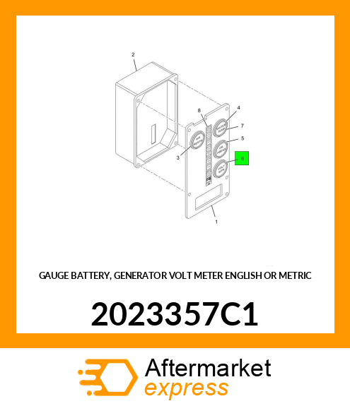 GAUGE BATTERY, GENERATOR VOLT METER ENGLISH OR METRIC 2023357C1