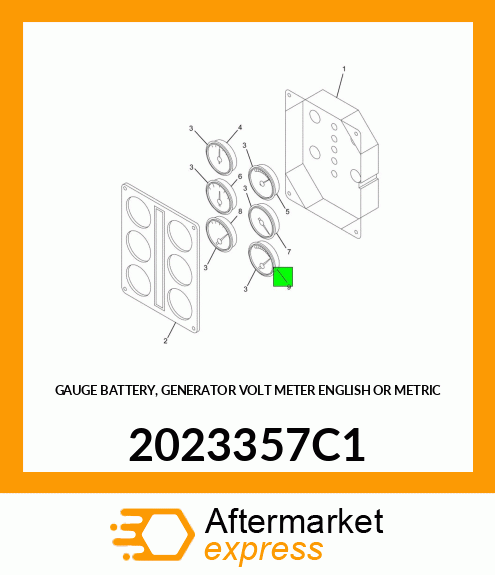 GAUGE BATTERY, GENERATOR VOLT METER ENGLISH OR METRIC 2023357C1