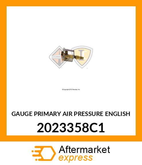 GAUGE PRIMARY AIR PRESSURE ENGLISH 2023358C1