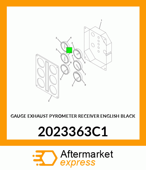 GAUGE EXHAUST PYROMETER RECEIVER ENGLISH BLACK 2023363C1
