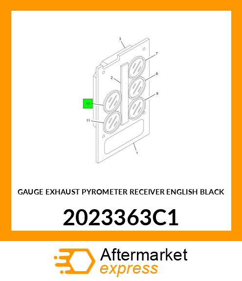 GAUGE EXHAUST PYROMETER RECEIVER ENGLISH BLACK 2023363C1