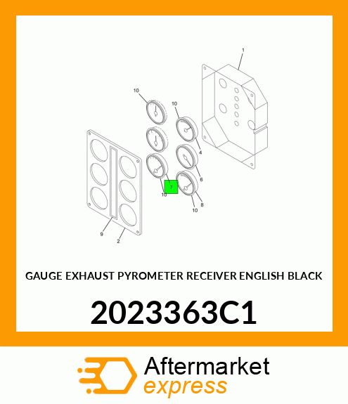 GAUGE EXHAUST PYROMETER RECEIVER ENGLISH BLACK 2023363C1