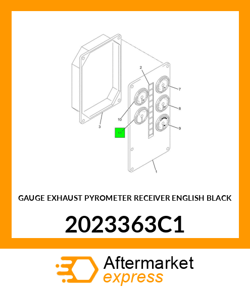 GAUGE EXHAUST PYROMETER RECEIVER ENGLISH BLACK 2023363C1