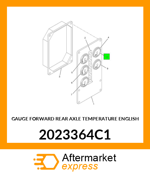 GAUGE FORWARD REAR AXLE TEMPERATURE ENGLISH 2023364C1