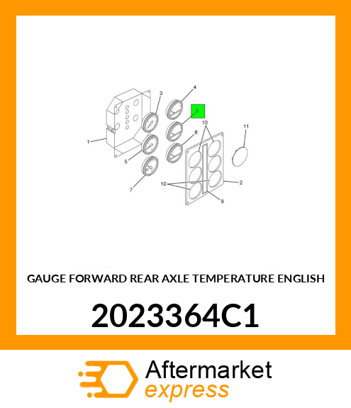 GAUGE FORWARD REAR AXLE TEMPERATURE ENGLISH 2023364C1