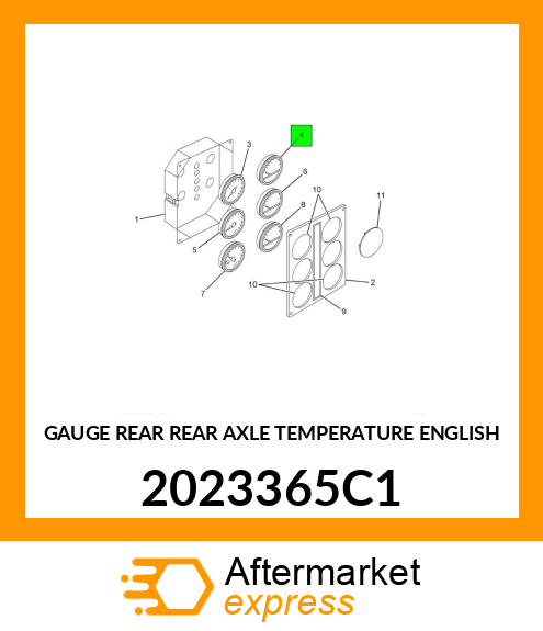 GAUGE REAR REAR AXLE TEMPERATURE ENGLISH 2023365C1