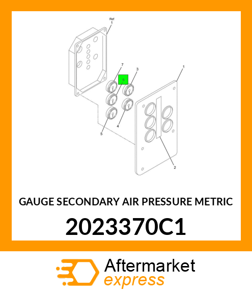 GAUGE SECONDARY AIR PRESSURE METRIC 2023370C1
