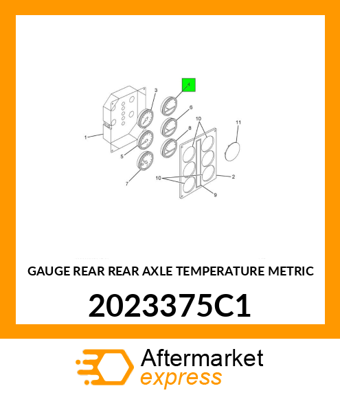 GAUGE REAR REAR AXLE TEMPERATURE METRIC 2023375C1