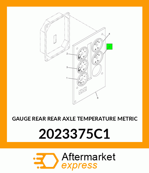 GAUGE REAR REAR AXLE TEMPERATURE METRIC 2023375C1