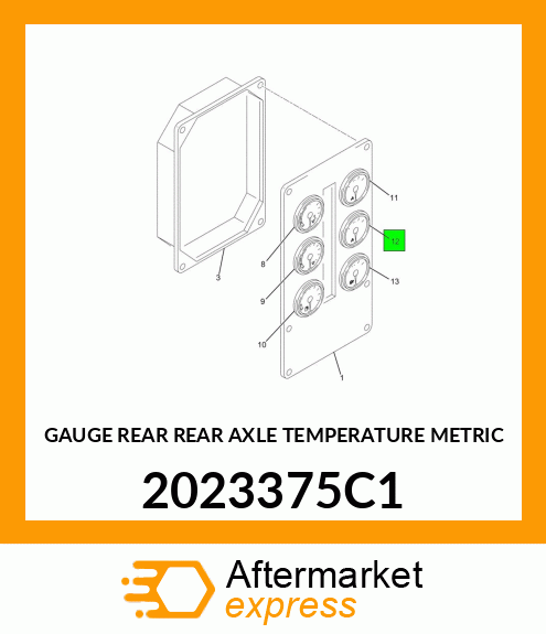 GAUGE REAR REAR AXLE TEMPERATURE METRIC 2023375C1