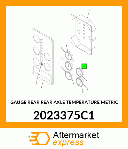 GAUGE REAR REAR AXLE TEMPERATURE METRIC 2023375C1