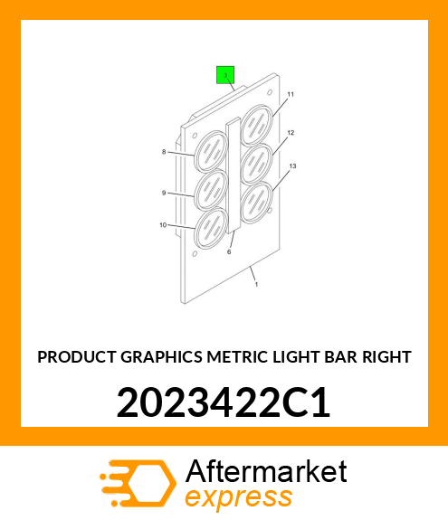 PRODUCT GRAPHICS METRIC LIGHT BAR RIGHT 2023422C1