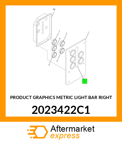 PRODUCT GRAPHICS METRIC LIGHT BAR RIGHT 2023422C1