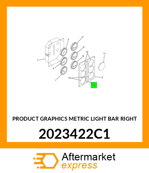 PRODUCT GRAPHICS METRIC LIGHT BAR RIGHT 2023422C1