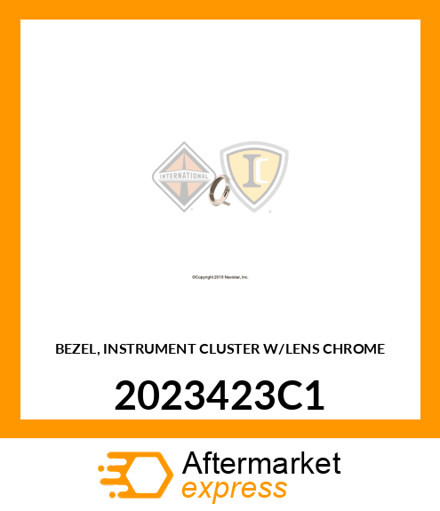 BEZEL, INSTRUMENT CLUSTER W/LENS CHROME 2023423C1