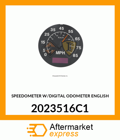 SPEEDOMETER W/DIGITAL ODOMETER ENGLISH 2023516C1