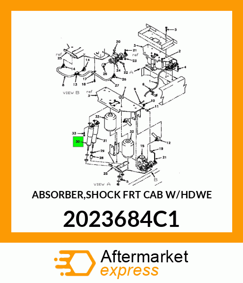 ABSORBER,SHOCK FRT CAB W/HDWE 2023684C1