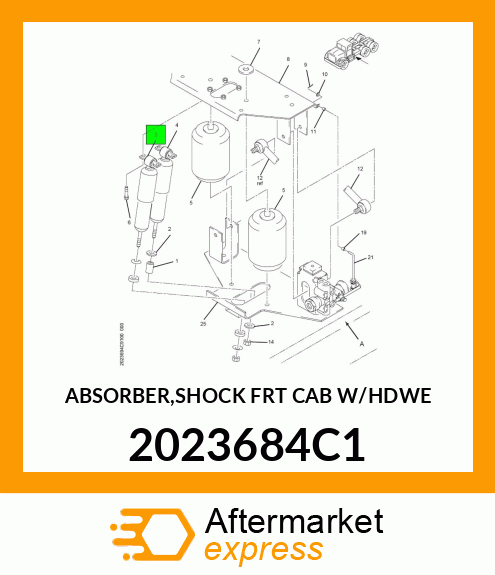 ABSORBER,SHOCK FRT CAB W/HDWE 2023684C1