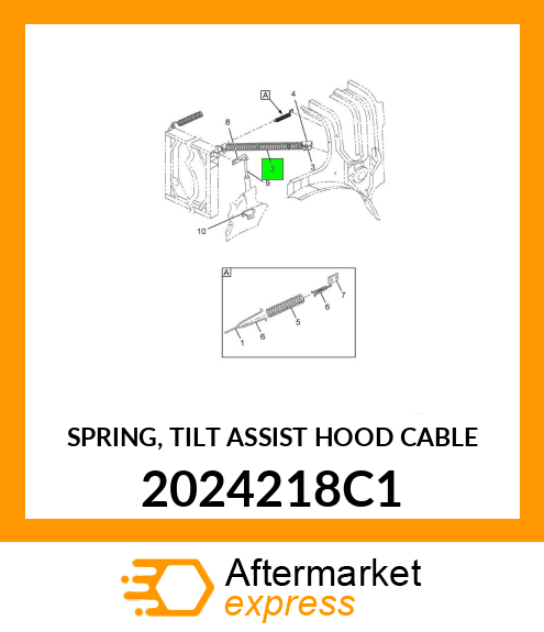 SPRING, TILT ASSIST HOOD CABLE 2024218C1