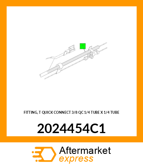 FITTING, "T" QUICK CONNECT 3/8" QC 1/4" TUBE X 1/4" TUBE 2024454C1