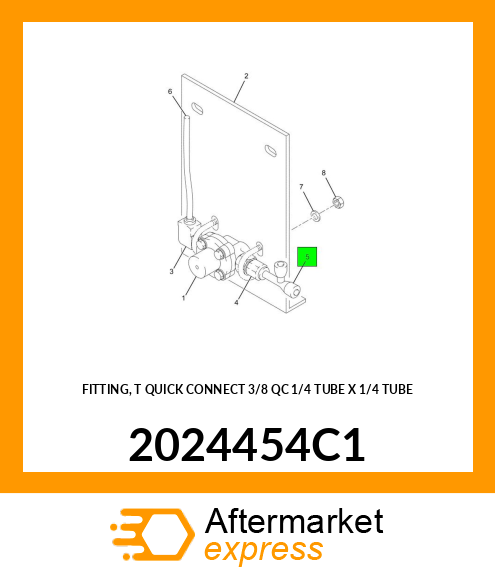 FITTING, "T" QUICK CONNECT 3/8" QC 1/4" TUBE X 1/4" TUBE 2024454C1