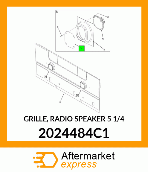 GRILLE, RADIO SPEAKER 5 1/4" 2024484C1