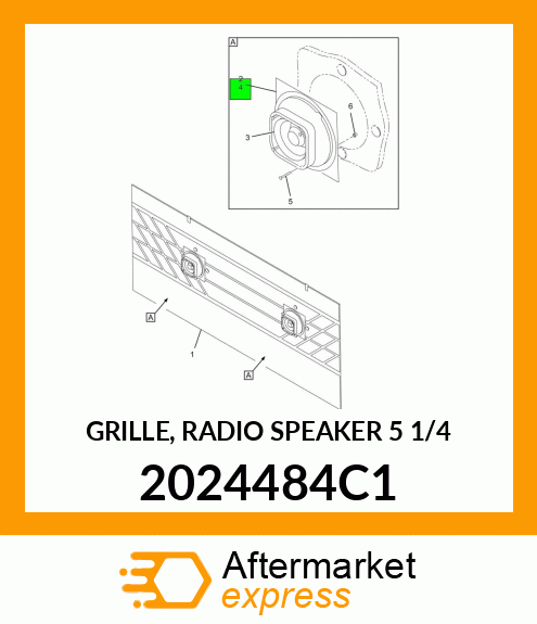 GRILLE, RADIO SPEAKER 5 1/4" 2024484C1