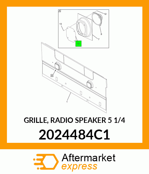 GRILLE, RADIO SPEAKER 5 1/4" 2024484C1