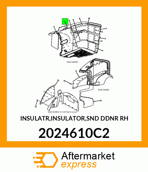 INSULATR,INSULATOR,SND DDNR RH 2024610C2