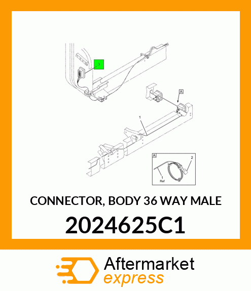 CONNECTOR, BODY 36 WAY MALE 2024625C1