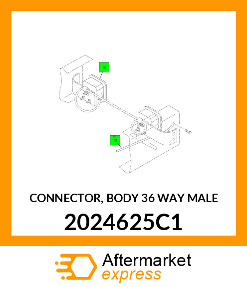 CONNECTOR, BODY 36 WAY MALE 2024625C1