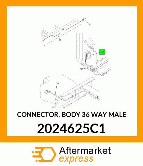 CONNECTOR, BODY 36 WAY MALE 2024625C1