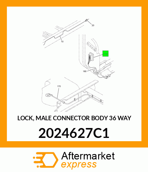 LOCK, MALE CONNECTOR BODY 36 WAY 2024627C1