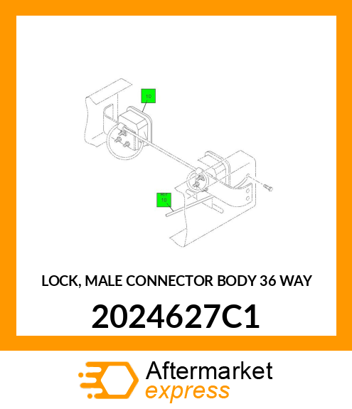 LOCK, MALE CONNECTOR BODY 36 WAY 2024627C1