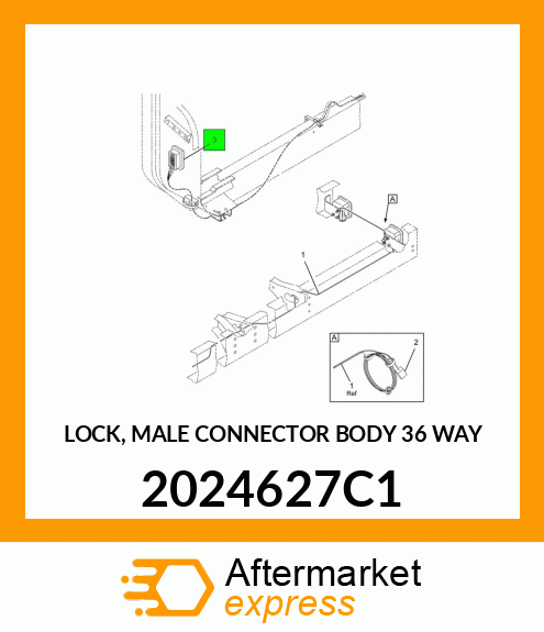 LOCK, MALE CONNECTOR BODY 36 WAY 2024627C1