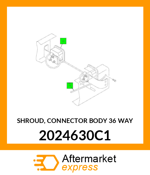 SHROUD, CONNECTOR BODY 36 WAY 2024630C1