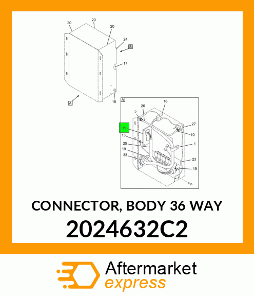 CONNECTOR, BODY 36 WAY 2024632C2