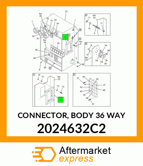 CONNECTOR, BODY 36 WAY 2024632C2