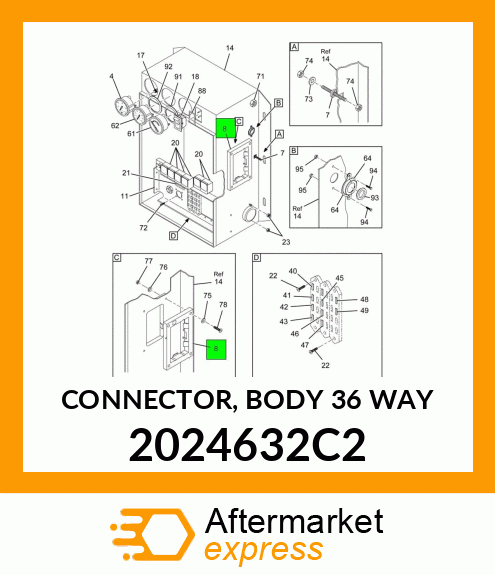 CONNECTOR, BODY 36 WAY 2024632C2