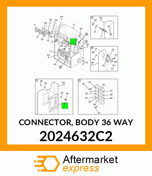 CONNECTOR, BODY 36 WAY 2024632C2