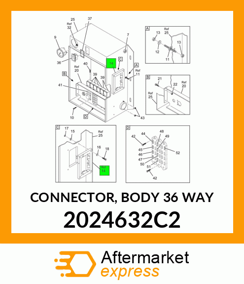 CONNECTOR, BODY 36 WAY 2024632C2