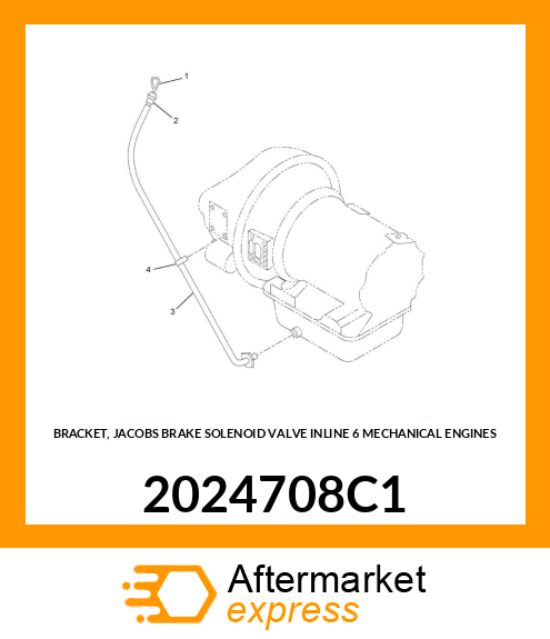 BRACKET, JACOBS BRAKE SOLENOID VALVE INLINE 6 MECHANICAL ENGINES 2024708C1