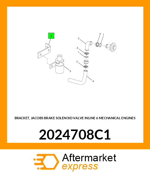 BRACKET, JACOBS BRAKE SOLENOID VALVE INLINE 6 MECHANICAL ENGINES 2024708C1