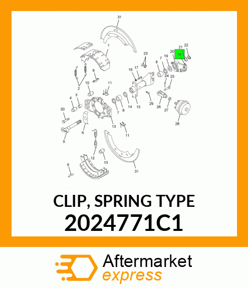 CLIP, SPRING TYPE 2024771C1