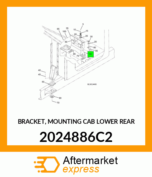 BRACKET, MOUNTING CAB LOWER REAR 2024886C2