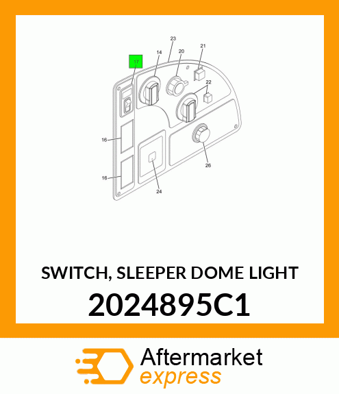 SWITCH, SLEEPER DOME LIGHT 2024895C1