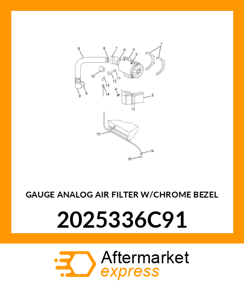 GAUGE ANALOG AIR FILTER W/CHROME BEZEL 2025336C91