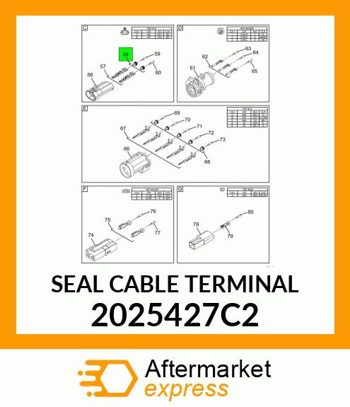 SEAL CABLE TERMINAL 2025427C2